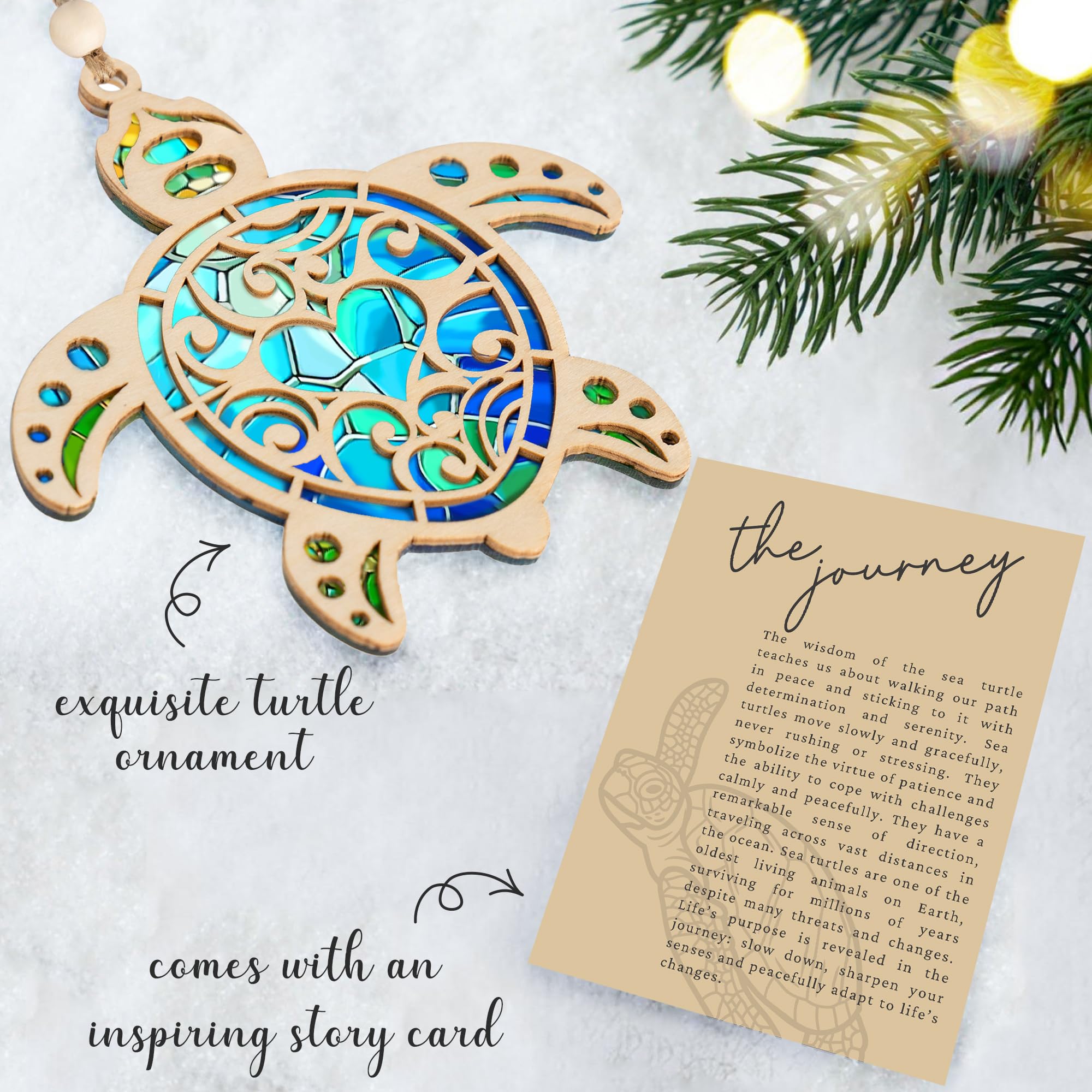 Attrape-soleil Tortue De Mer En Acrylique – Décoration Murale Colorée Avec Carte D’histoire, Idéal Pour Ambiance Côtière - 9