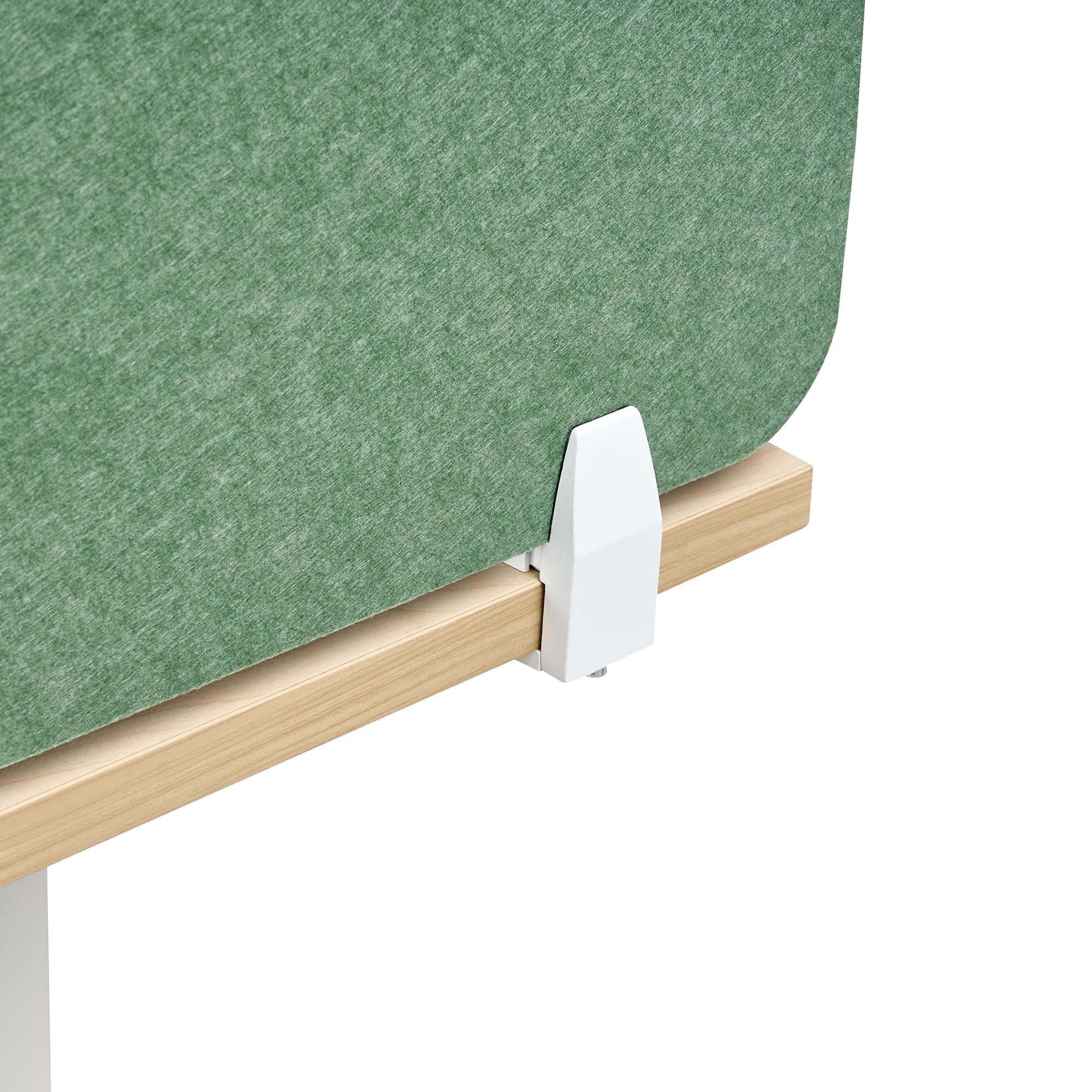 Beliani Séparateur de Bureau en Pet Acoustique Recouvert de Tissu 160 x 50 cm Vert Split