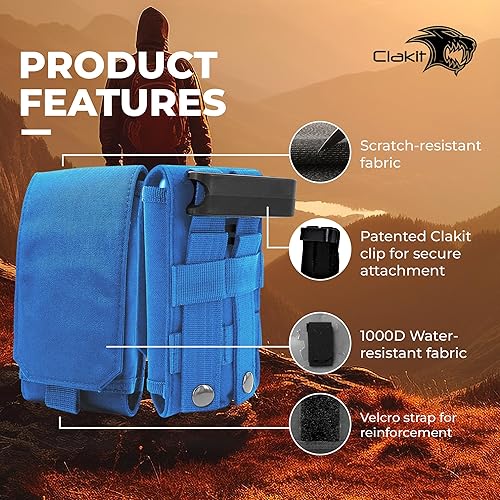 Miniatura 19 de Bolsa con correa para smartphone, accesorios para mochilas para excursionistas, viajeros y estudiantes y pasajeros interurbanos. Negro -,Verde