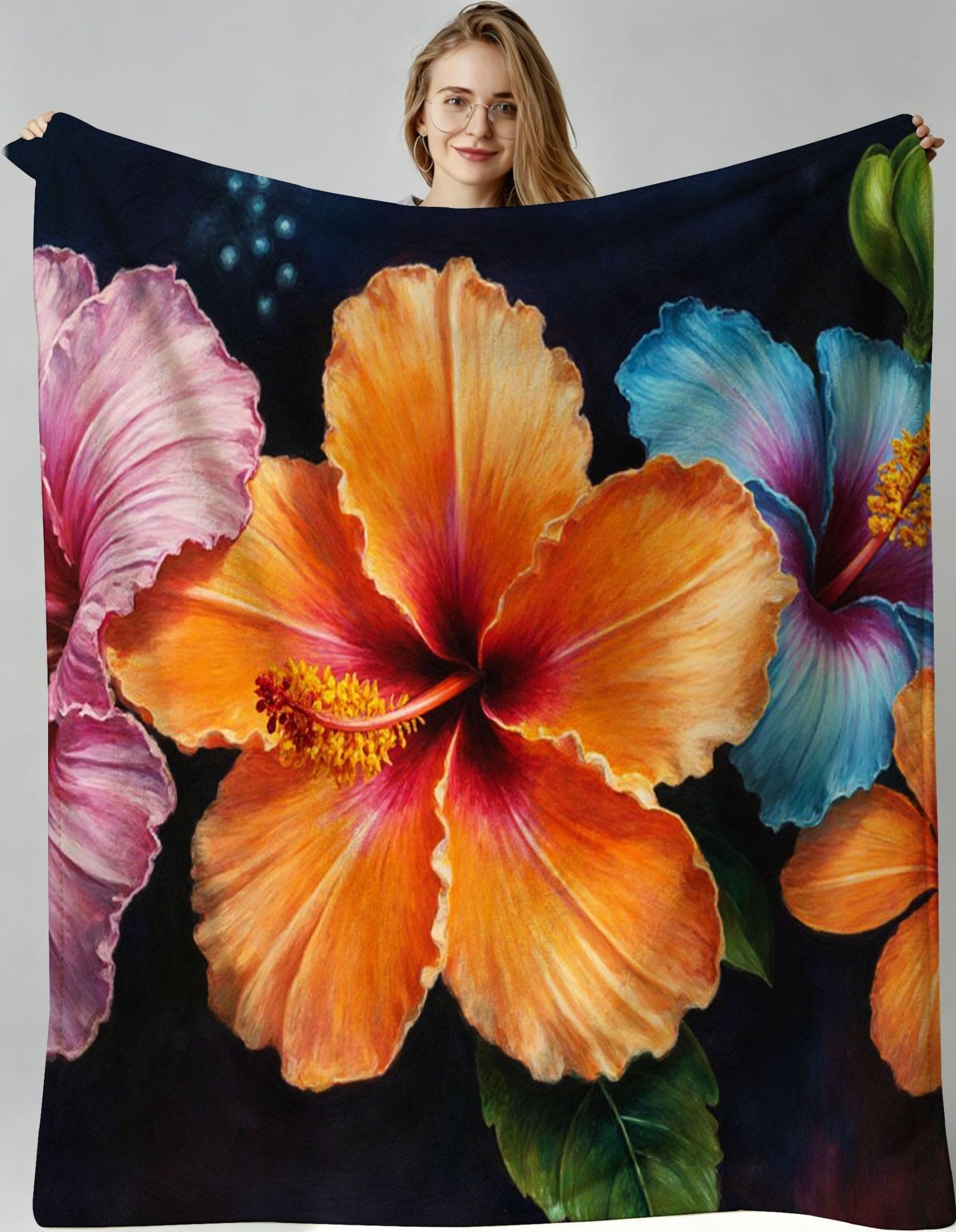 Couverture peluche flanelle à fleurs colorées, une caresse de douceur pour des nuits sereines
