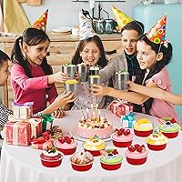 Vista 7 de Beasea Paquete de 100 vasos desechables de papel de aluminio, 8 onzas, 7.9 fl oz, 3.9 pulgadas, para hornear, magdalenas, magdalenas, tazas de pudín