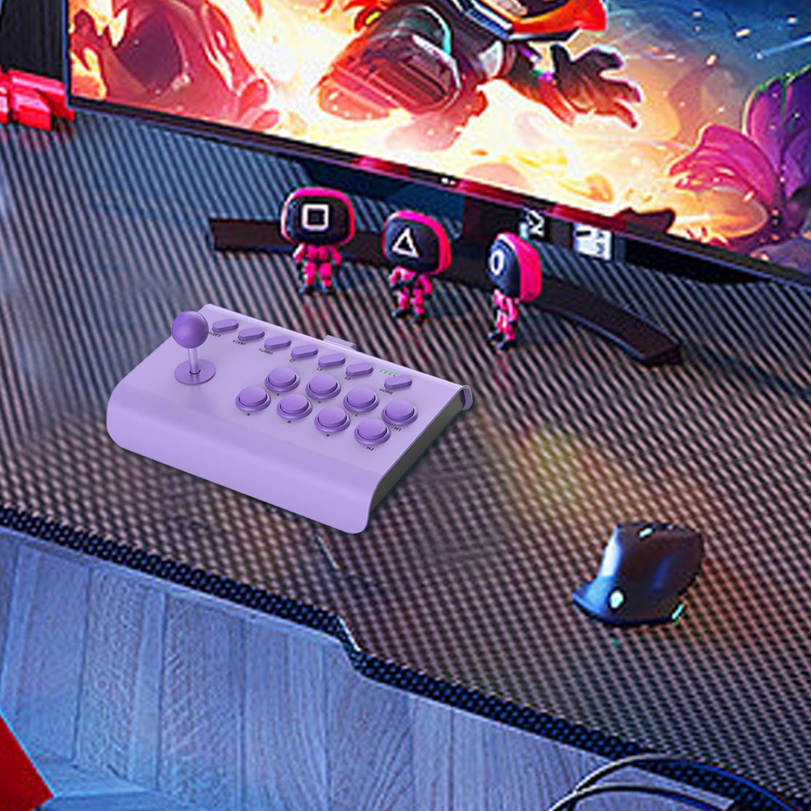 Joystick de Combate Arcade Universal - Gamepad con Turbo/Macro para PC | Arcade para Juegos de Lucha, , Mortals Kombat, Teken, Experiencia de Juego