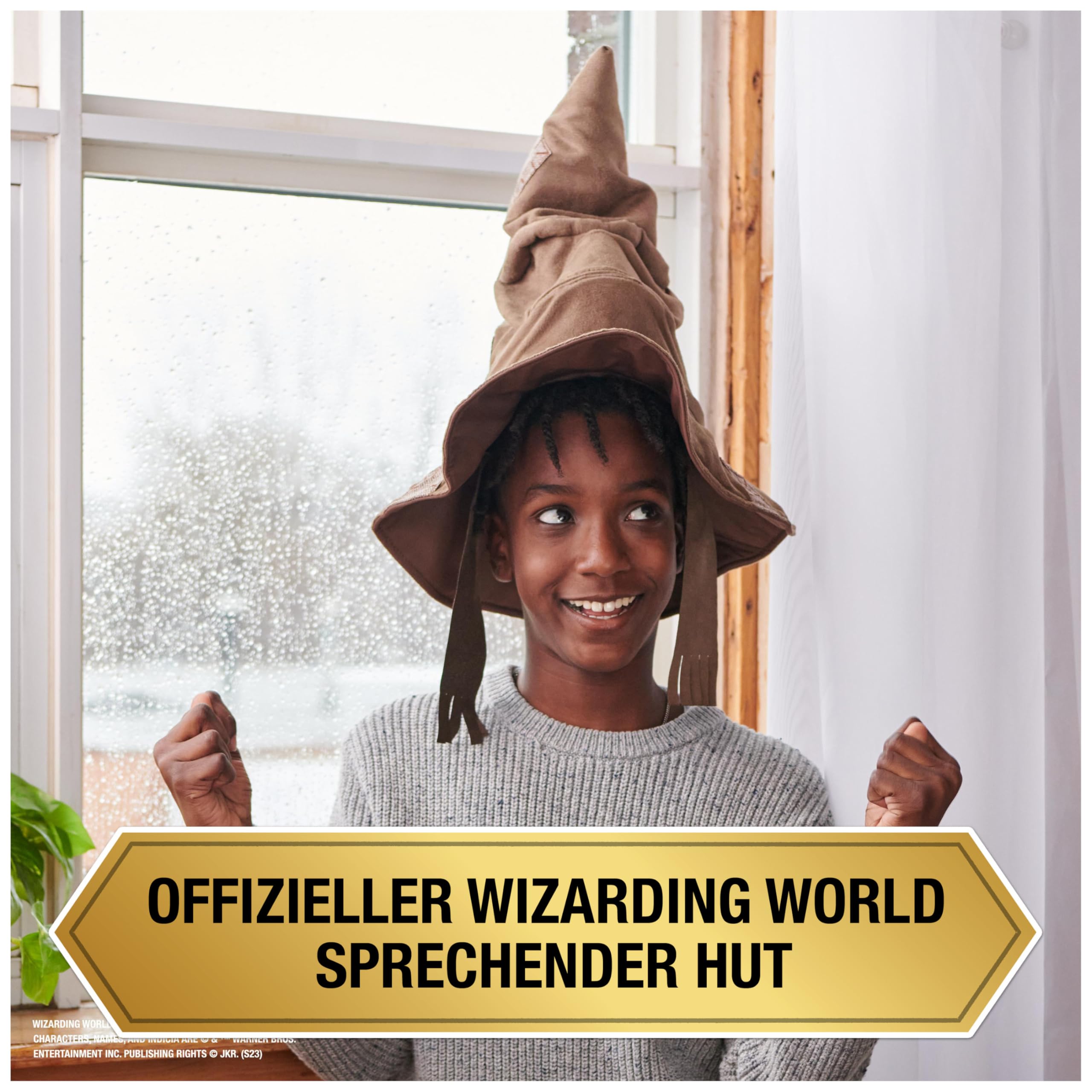 Harry Potter - Interaktiver Sprechender Hut mit Sound, Spielzeug für Kinder ab 5 Jahren, offiziell lizenzierter Fanartikel