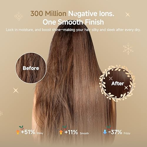 Miniatura 6 de Dreame Secador de pelo Pocket Pro, secador de pelo de viaje de doble voltaje con difusor, soplador de pelo iónico profesional de alta velocidad de