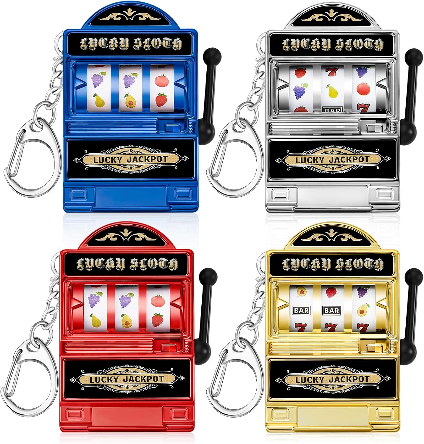 Panelee Slot Machine Keychain Bulk Las Vegas Keychains Mini Casino Kawaii Decoration for Las Vegas Carnival Party Gifts