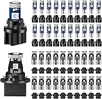 Vista 1 de BBTO Juego de 40 bombillas LED T5 T10 con enchufe giratorio, para instrumentos, para salpicadero, luces LED para interiores de automóvil, panel