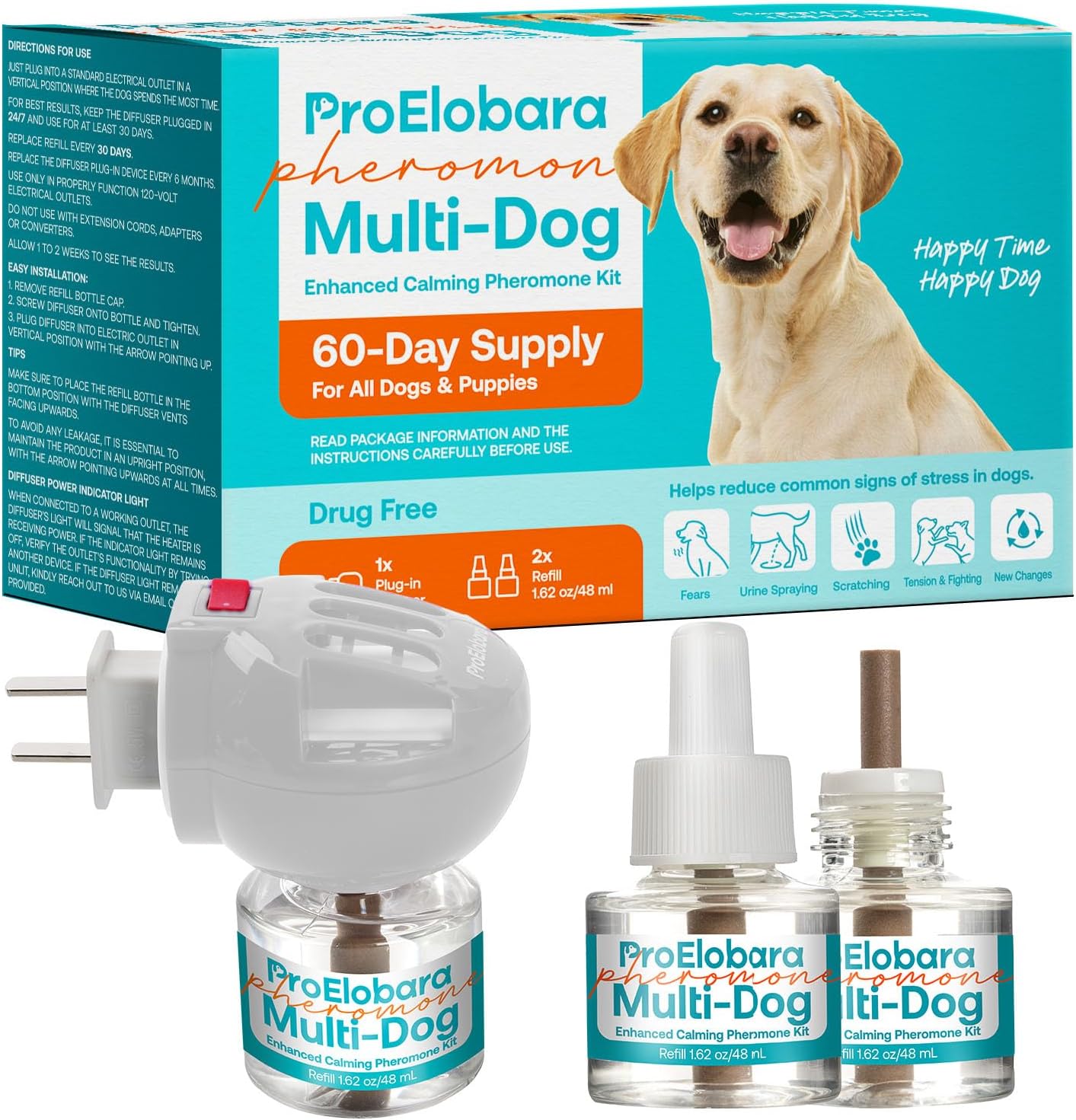 ProElobara Dog Calming Pheromone Diffuser Dog Calming