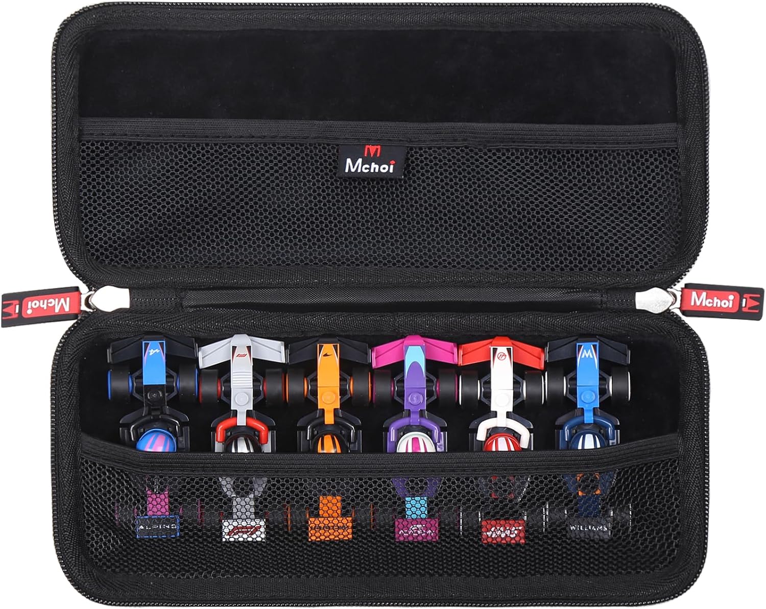 Mchoi Hard EVA Case for 6-Car F1 Building Set Models, Shockproof Travel Box, Waterproof Exterior, EVA Shell, Fits Major Brick Systems, Interior 9.6"x4.1"x1.7", Case Only, for Display & Travel