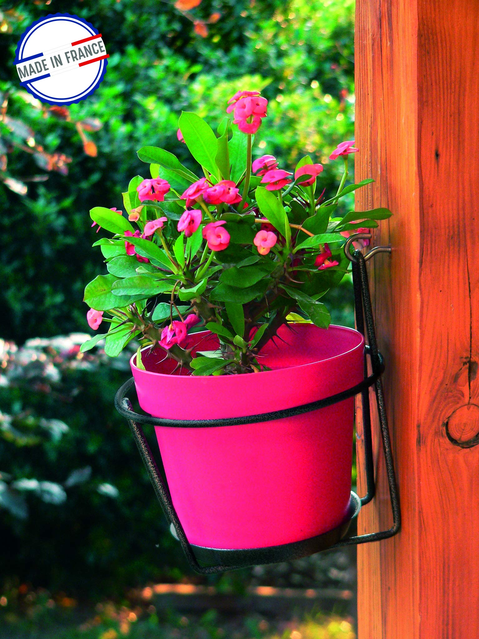 Louis Moulin Blumenkastenhalterung Aus Eisen – Grau Gehämmert, Für Balkon & Garten, Bis 20 Kg