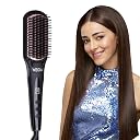 Vega Black Shine Hair Straightener Brush for Women, Straight in Min, Ionic & Thermoprotect Technology, 16 Temperature Settings, Hot Brush Heat Damage Protection for Scalp, Straightening Brush, VHSB-04 gallery image