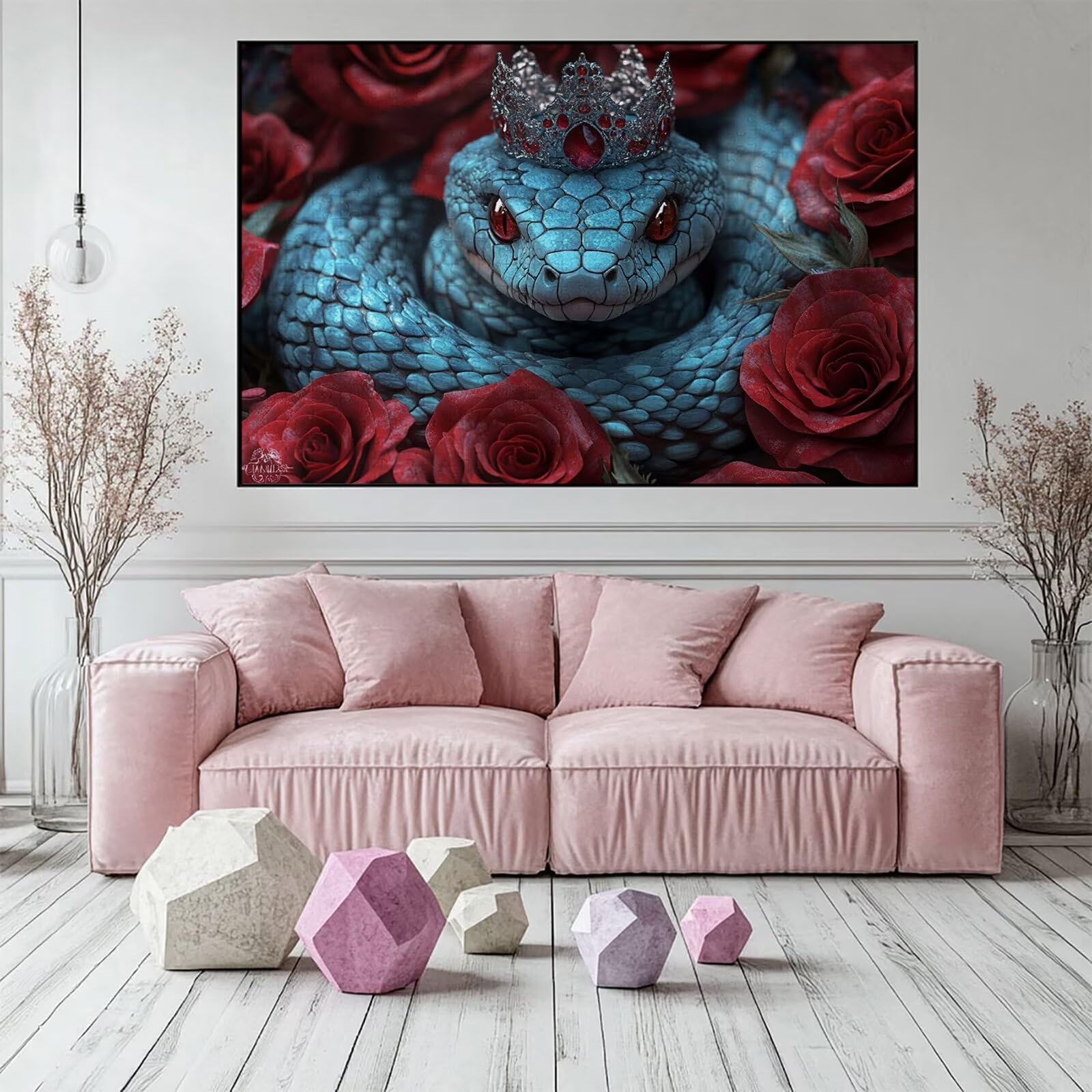 Puzzle 4000 elementów wąż puzzle dla dorosłych różowe 141x87cm Unikalne rzemiosło klasyczne 3D drewniane układanki do rodzinnych gier aktywnych, układanka do samodzielnego wykonania nawet do dekoracji