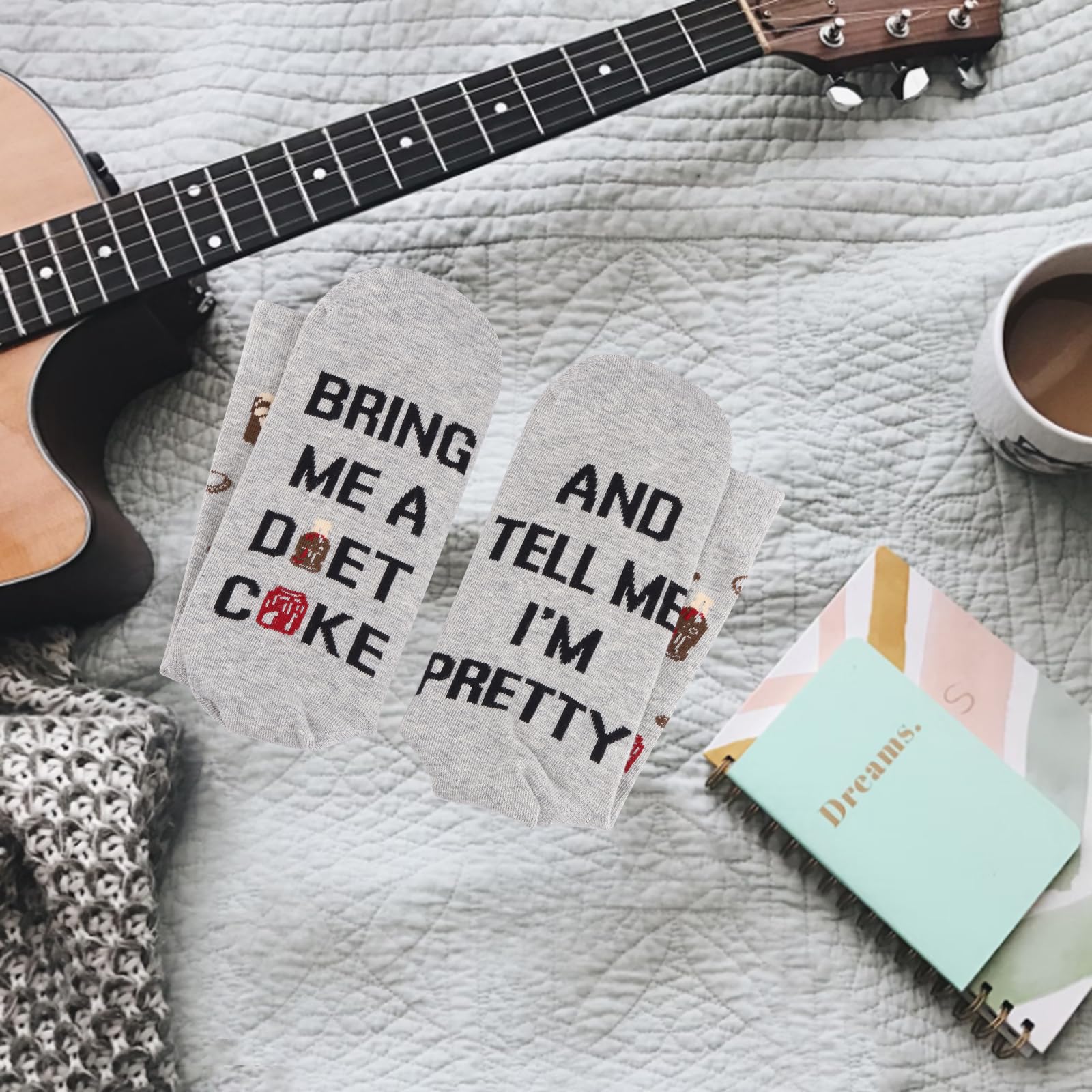 TSOTMO Drinking Gift Drinks Merch Novelty Socks Soda Gift for Soda Drinker Drinks Lovers Caffeine Free