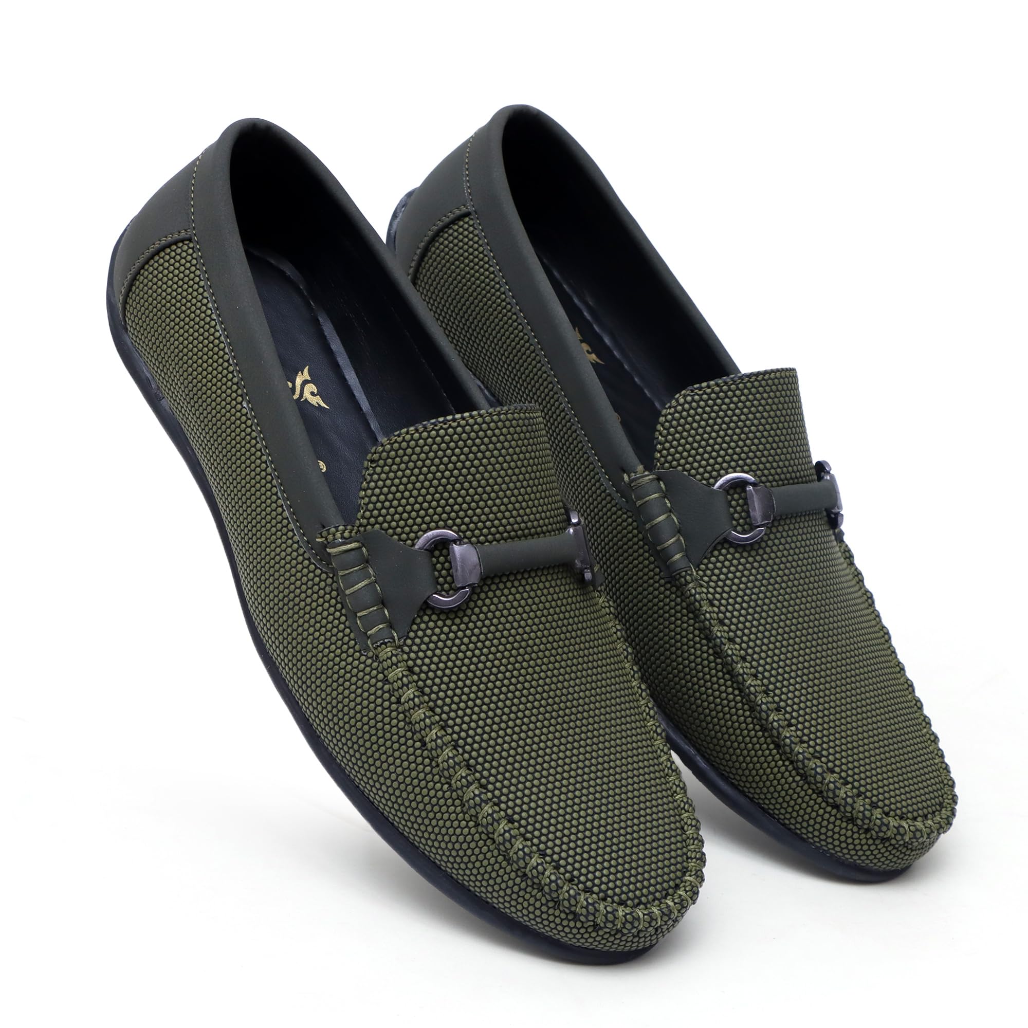 SHUAN Synthetic Leather Casual Loafer Shoes for Men Olive (B0DJ19S61B) Amazon Price History, Amazon Price Tracker