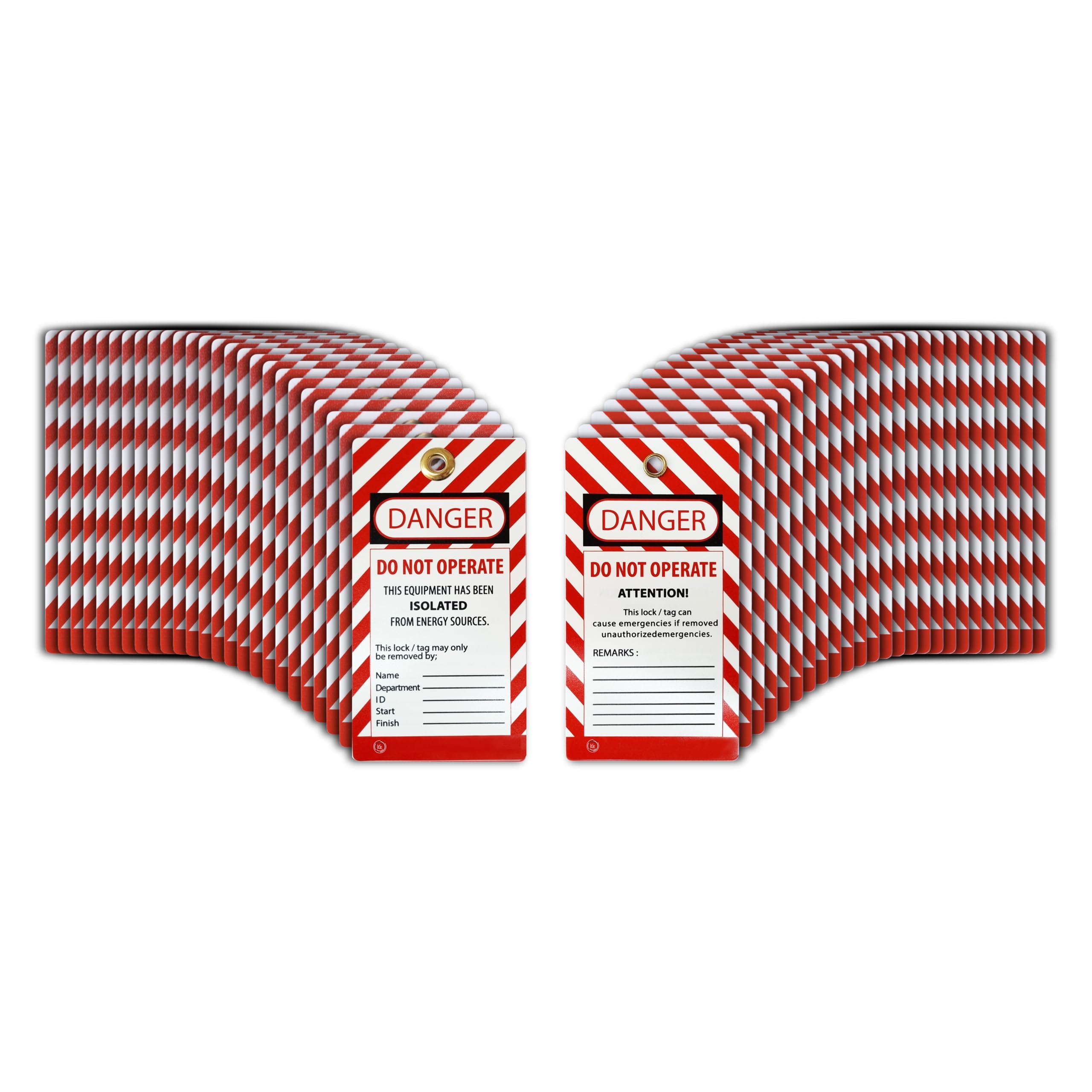 Ke Kilitle Etiketle Lockout Tagout Tags | Durable, Weather-Resistant PVC | Safety Compliance, Customizable, Reusable | 7.5 x 0.05 x 14 cm | OSHA Compliant Loto Safety Tags (30)
