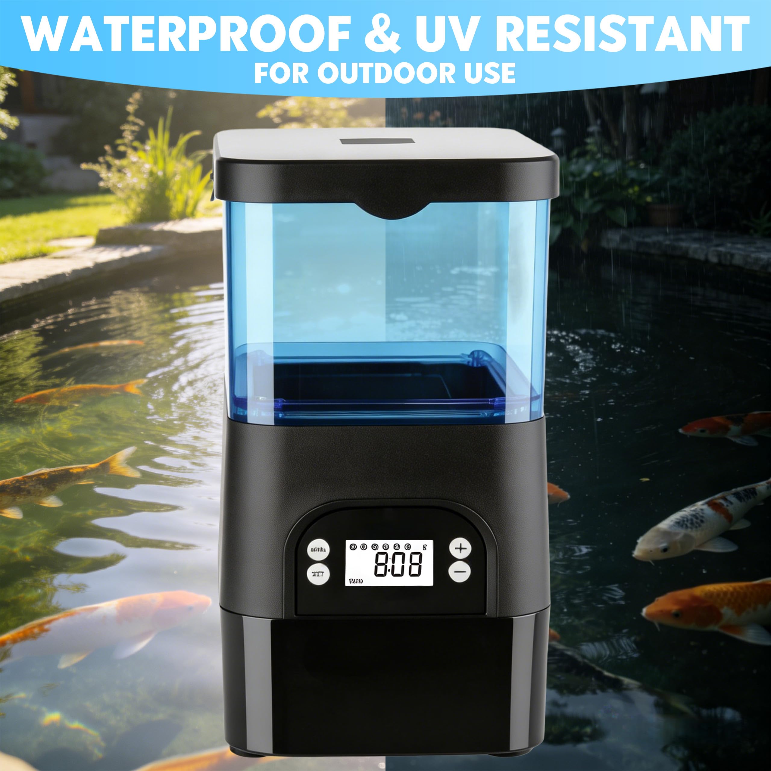 Comedero automático para Estanque 2,8 L Resistente a la Intemperie