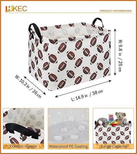 Miniatura 18 de Cesta de almacenamiento rectangular con asas, cesta de almacenamiento plegable, caja de libros, cesta de regalo (calabaza enojada)