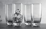 Glaver's Highball Ensemble de verres 4, 16 Oz. Verres à boire, coupes uniques en verre d'eau pour jus, cocktails, soda, gros verre à tumbler bas