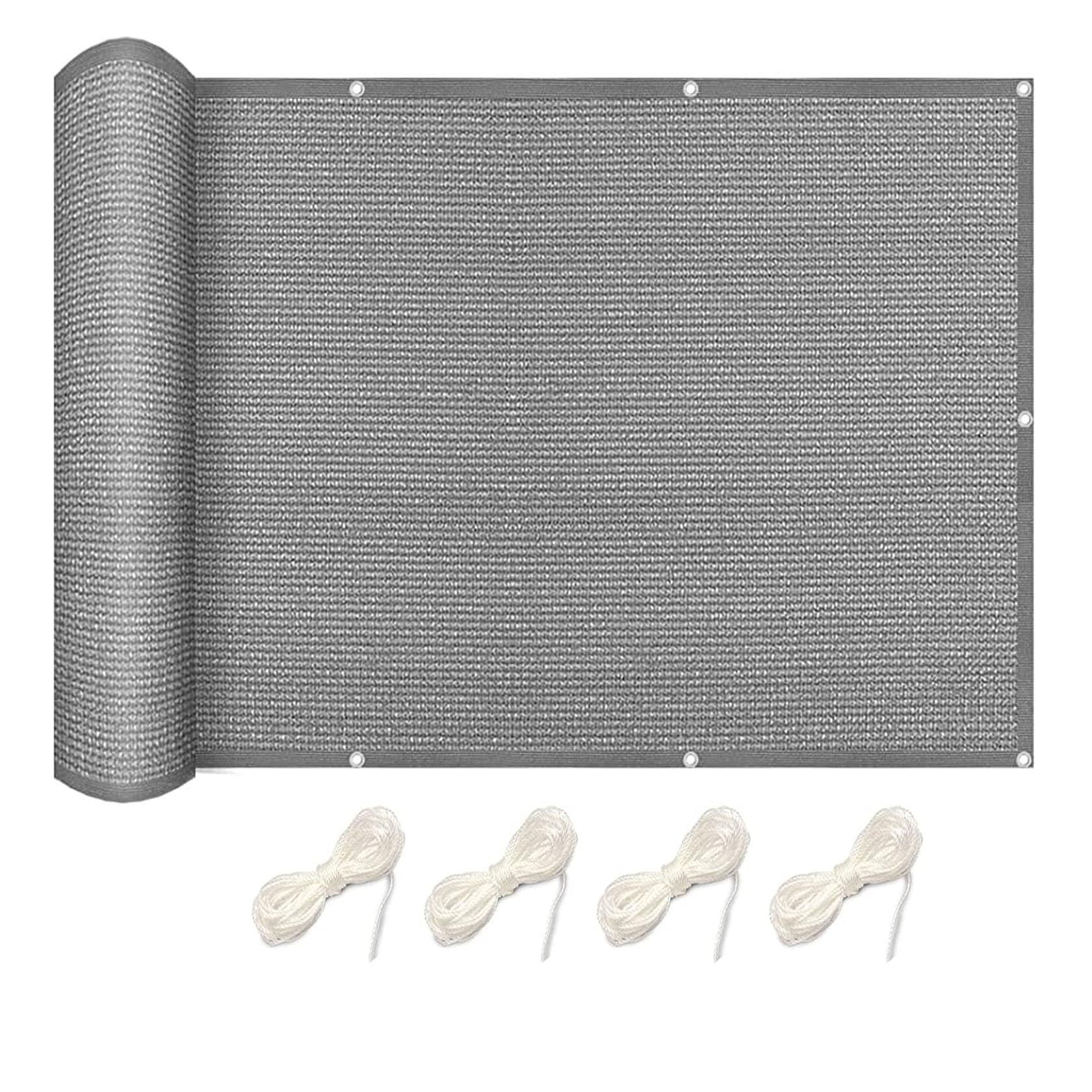 Voile d'ombrage rectangulaire avec corde pour balcon et jardin