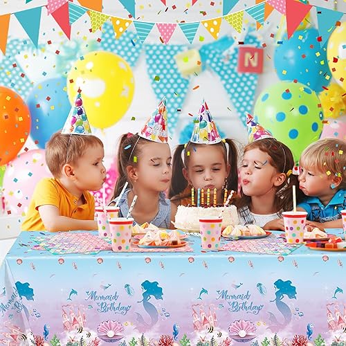 Miniatura 5 de 120 servilletas de fiesta con escamas de sirena, papel de 2 capas, 13 x 13 pulgadas, suministros para fiesta de cumpleaños de sirena