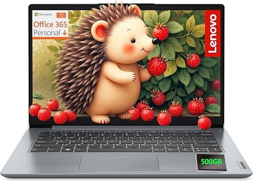 Lenovo Ultra Portable Student Laptop Computer, 14" HD Display, 20GB RAM, 512GB SSD, 500GB External HDD, Office 365, Intel Dual-Core, WiFi, Bluetooth, USB-C, Win 11