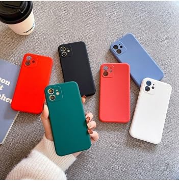 CONSTRAIN - iPhone 11 Uyumlu Köşeli Lansman Kılıf, Kadife İç Yüzeyli Darbe Emici Silikon Koruma (iPhone 12 Görünümlü Köşeli Görünüm) - Siyah2