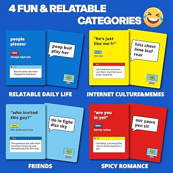 KAWAII KOI Party Game for Gibberish Guessing, A Funny Word Guessing Card Game for Teens & 17+, Great Funny Gift for Friends, Couples & Party Game Nights, Human Language NOT Found