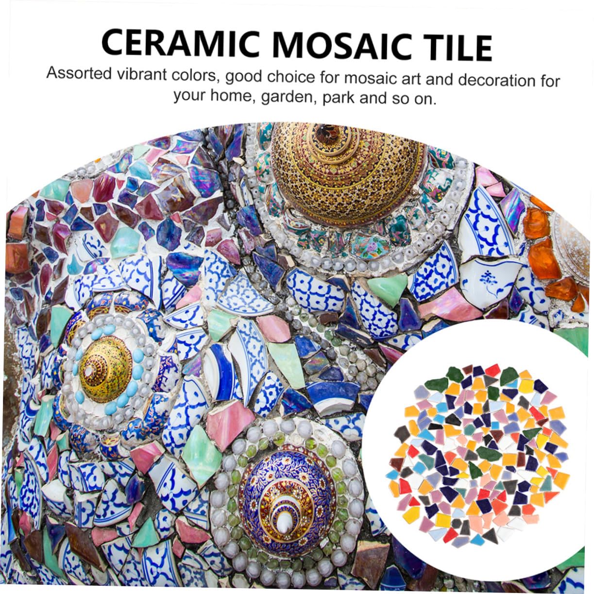 Alipis 1sacchetto Tessere Mosaico in Pietra Irregolare Pezzi Di Mosaico Fai Da Te in Ceramica Accessori Per Artigianato Artistico Colori Vivaci Design Naturale e Moderno