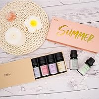 Vista 4 de Summer Essential Oils for Diffusers for Home, MitFlor Fragrance Oil Set, Soap & Candle Making Scents, 6x10ml with Ocean, Midsummer Night, Pineapple
