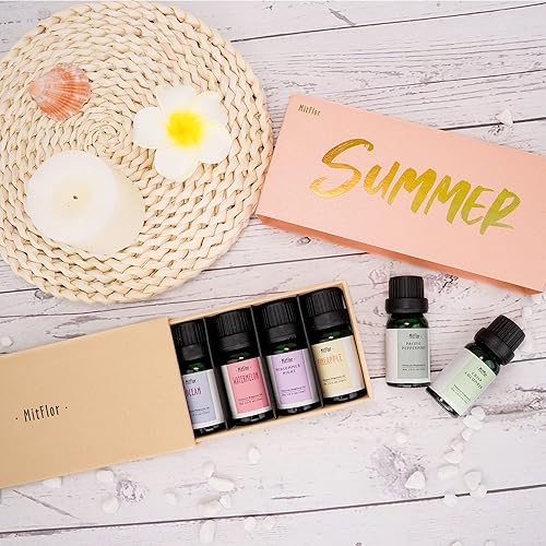 Miniatura 4 de Aceites esenciales de verano para difusores para el hogar, juego de aceites aromáticos MitFlor para hacer jabón y velas, 6 x 0.3 fl oz con océano,
