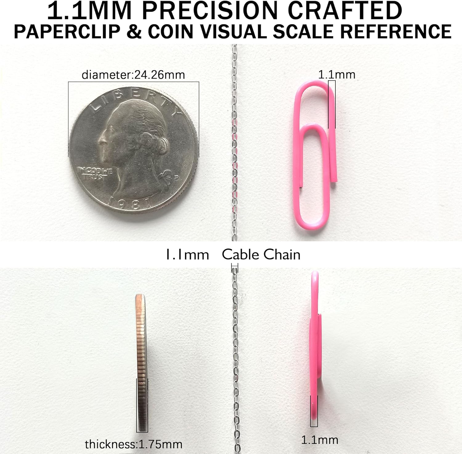 Italian 1.2/1/0.8mm 925 Sterling Silver Chain for Women, Solid Box Cable Rope Station Necklace Chains, Nickel-Free & Hypoallergenic, Thin & Dainty & Sturdy, Perfect for Pendants & Everyday Jewelry - Image 8