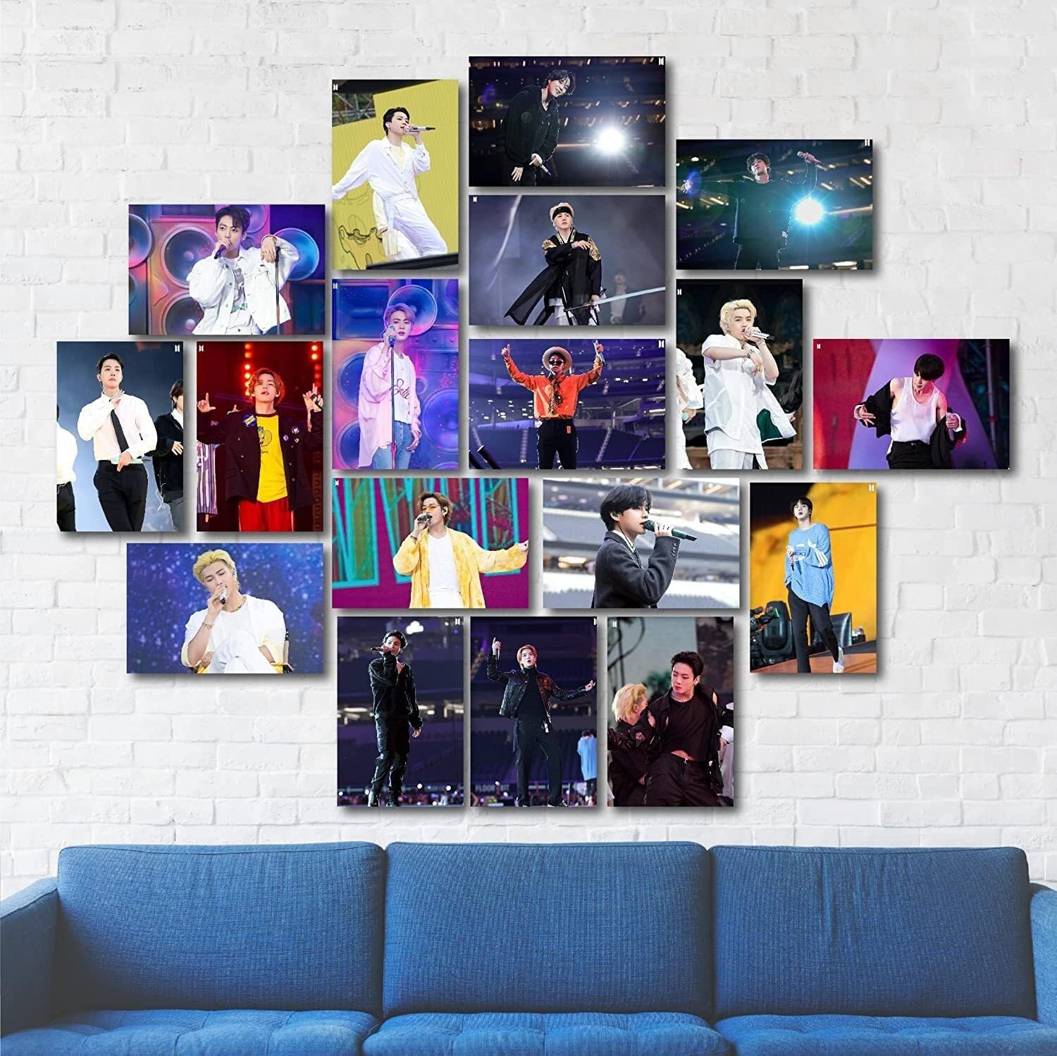 ATEVON BTS K-Pop Mini Poster Set – Pack of 18 Wall Posters (4x6