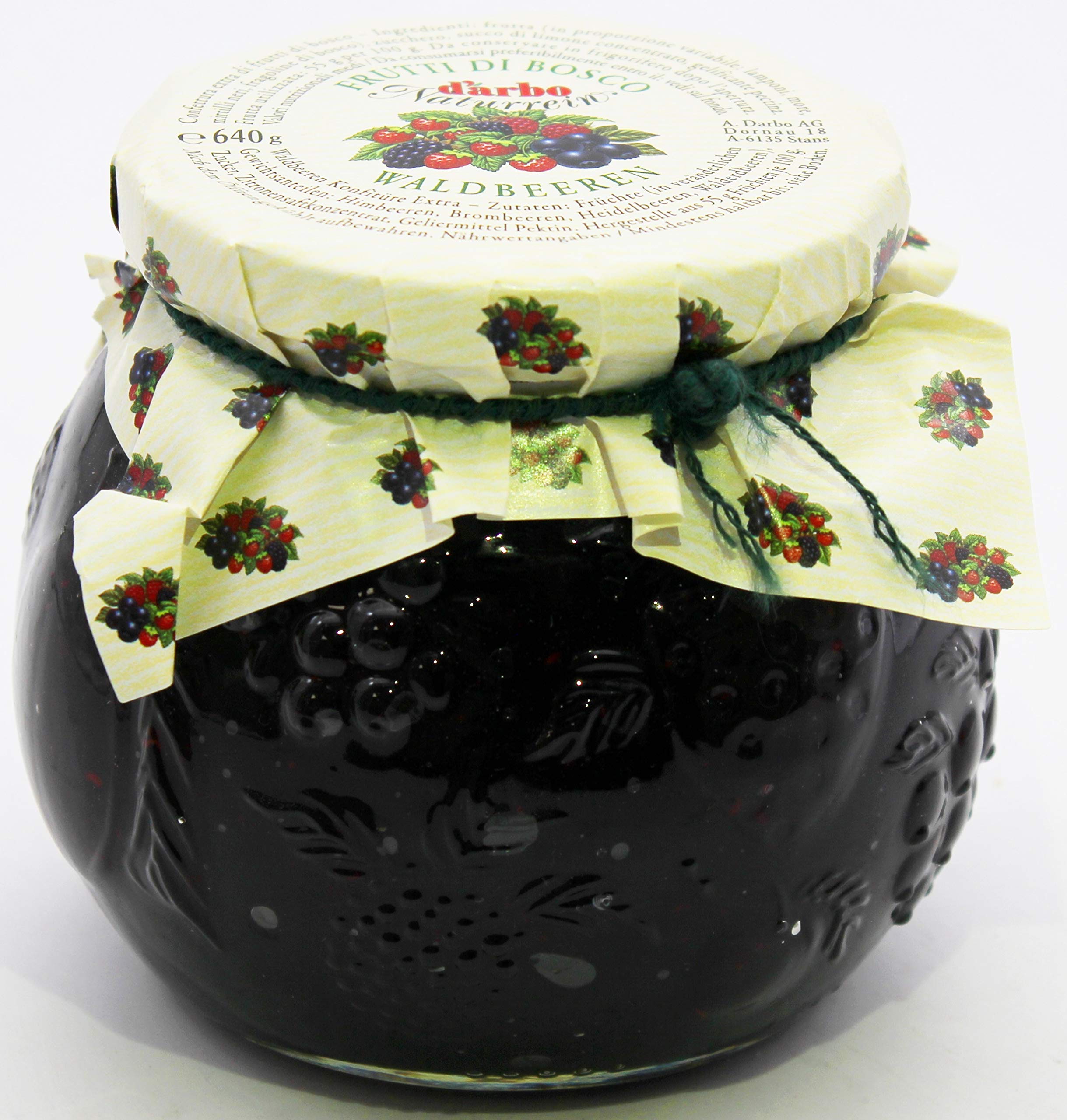 Darbo Naturrein Dekorglas - Waldbeer Konfitüre - 6 x 640 g