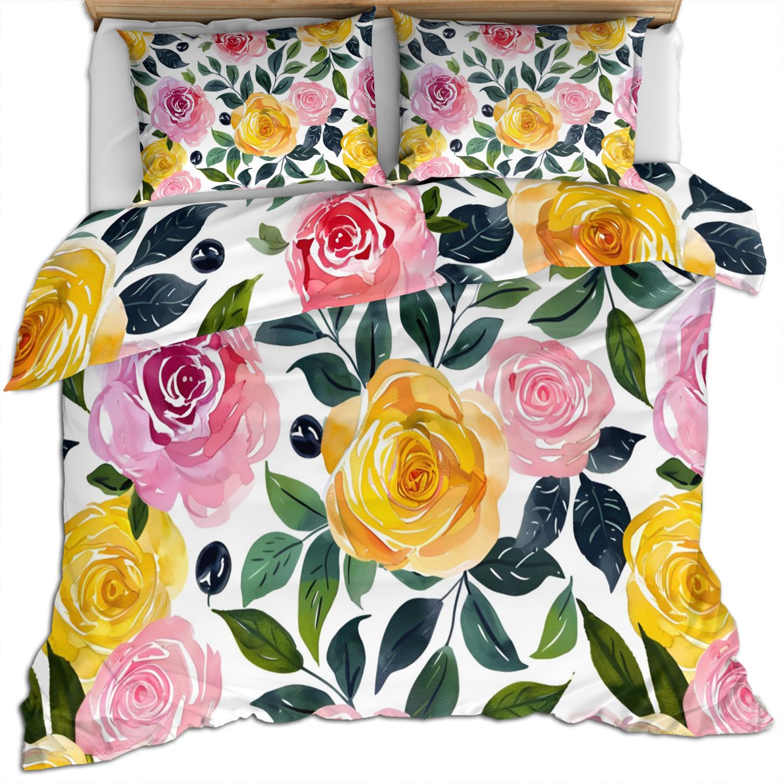 Housse de couette 200x200 lavable avec attaches d'angle pour couette stable