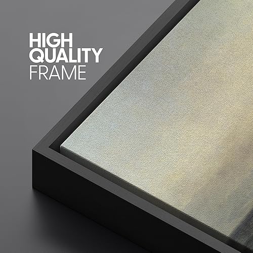 Miniatura 5 de SIGNLEADER Lienzo enmarcado para pared, paisaje pastel abstracto negro, naturaleza, ilustraciones de área silvestre, arte moderno, decorativo para