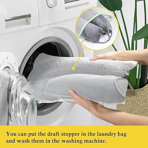 Miniatura 5 de fowong Tapón aislante para puerta de 36 pulgadas, sellado aislante para debajo de la puerta, resistente ahorro de energía (gris)