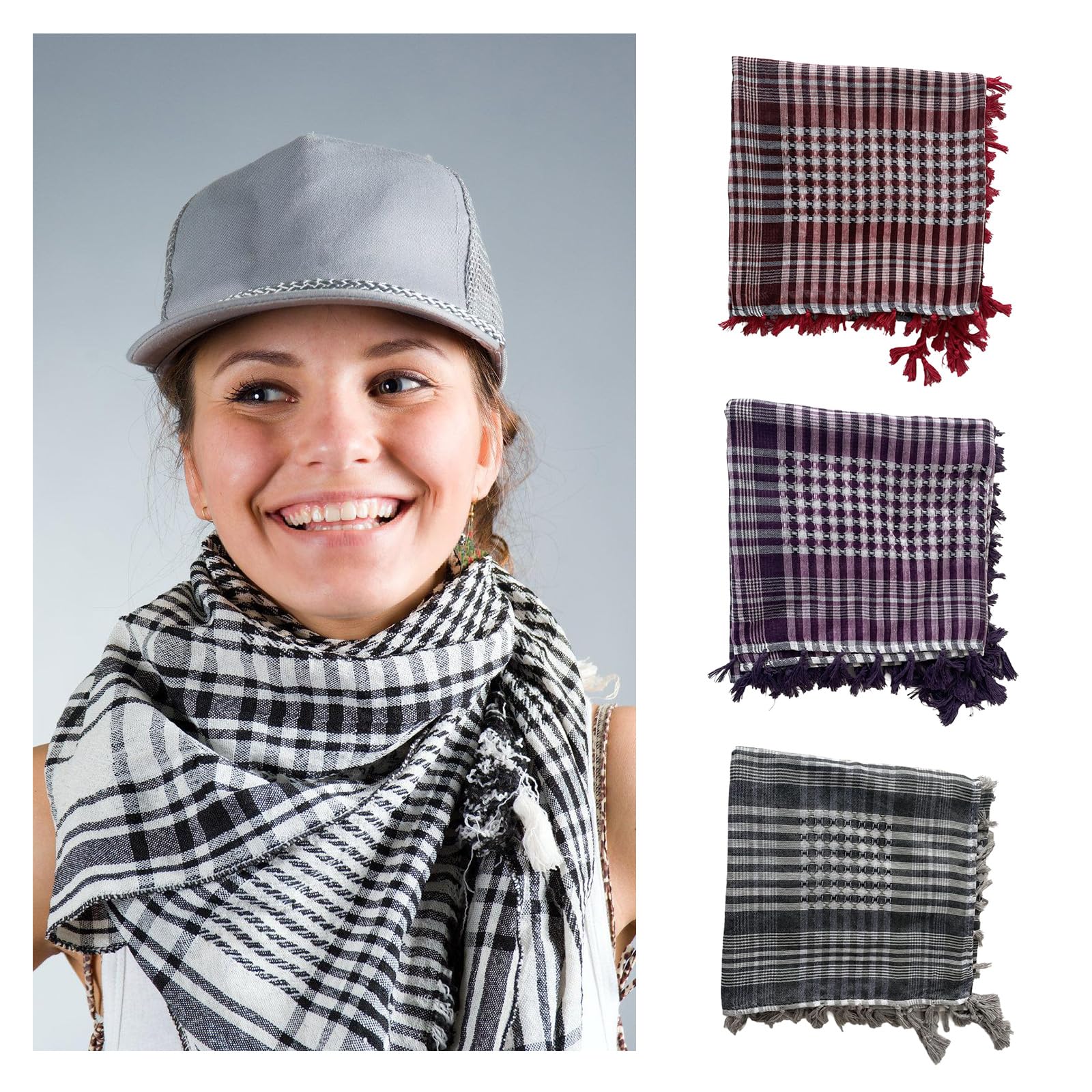 Kangnice Arab Desert Scarf Soft And Comfortable Suitable For Hiking Camping Cycling Unisex Neckerchief Head Scarf