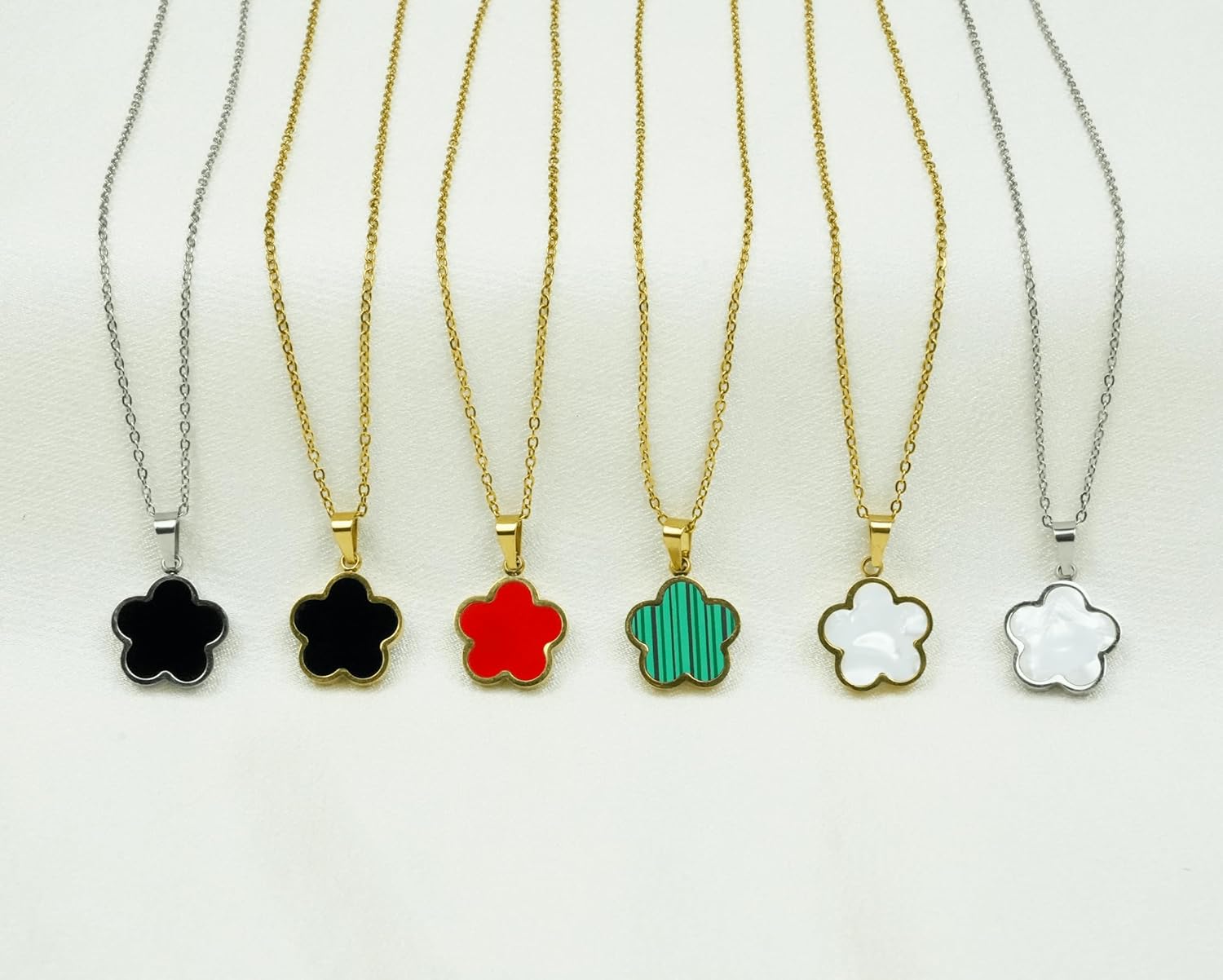 SHINYY 5 Leaf Clover Choker Necklace for Women | 18K Gold Plated Lucky Five Leaf Chain | Jewelry Gift for Her - Image 5