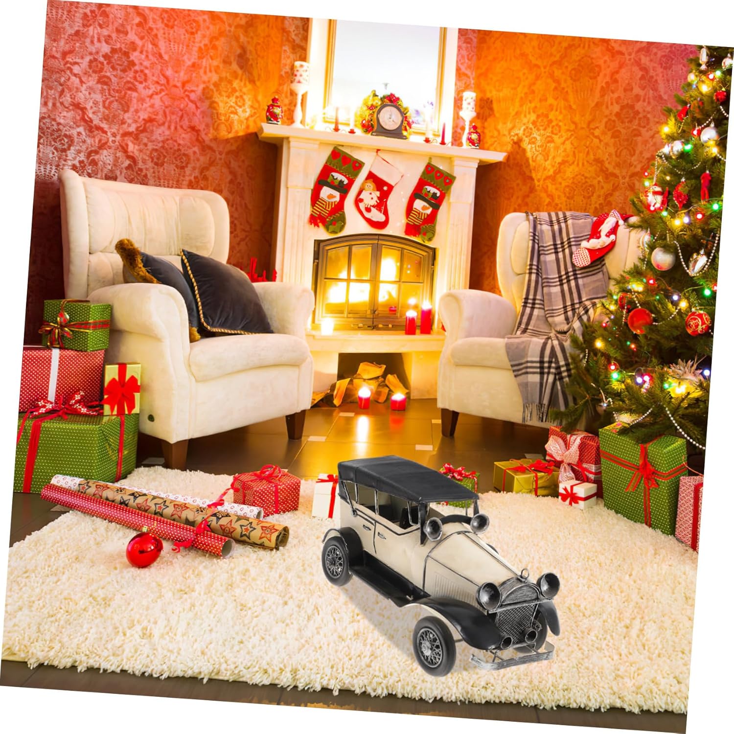 Vintage Iron Truck Model for Classic Car Lovers Home Office Decor Iron Truck Adornment