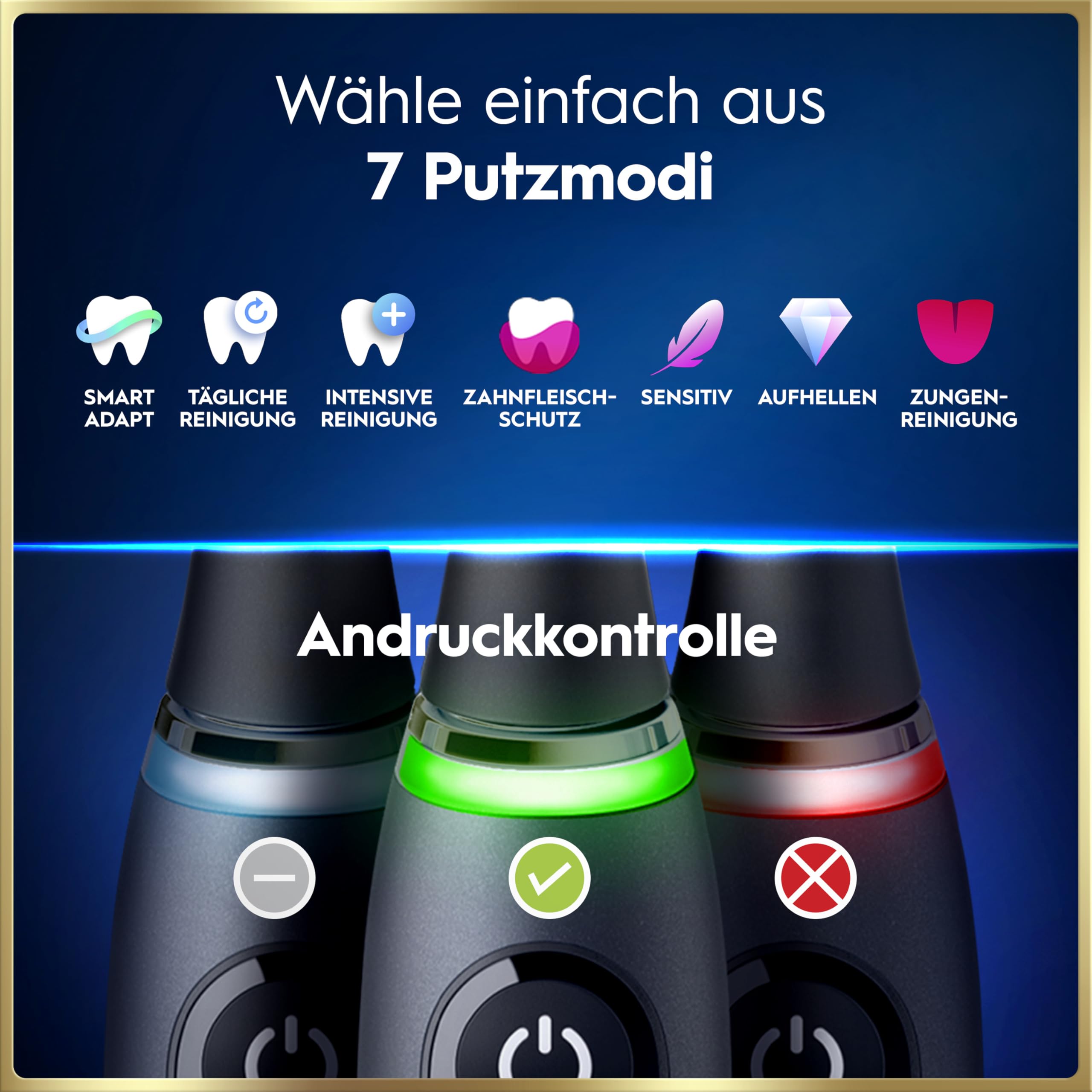 Oral-B iO Series 9 Elektrische Zahnbürste, Schwarz | Inkl. 3 Aufsteckbürsten, Lade-Reise-Etui, CHIP Testsieger (11/25), Electric Toothbrush mit 7 Modi für Zahnpflege