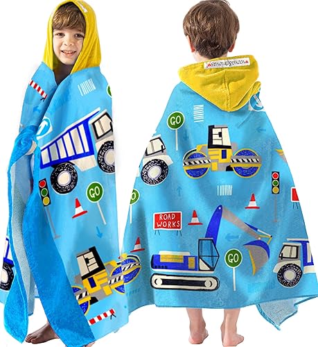 Toalla de bañopiscinaplaya con capucha, para bebés, niños y niñas de 3 a 12 años, tamaño extra grande, 30 x 50 pulgadas, algodón absorbente súper