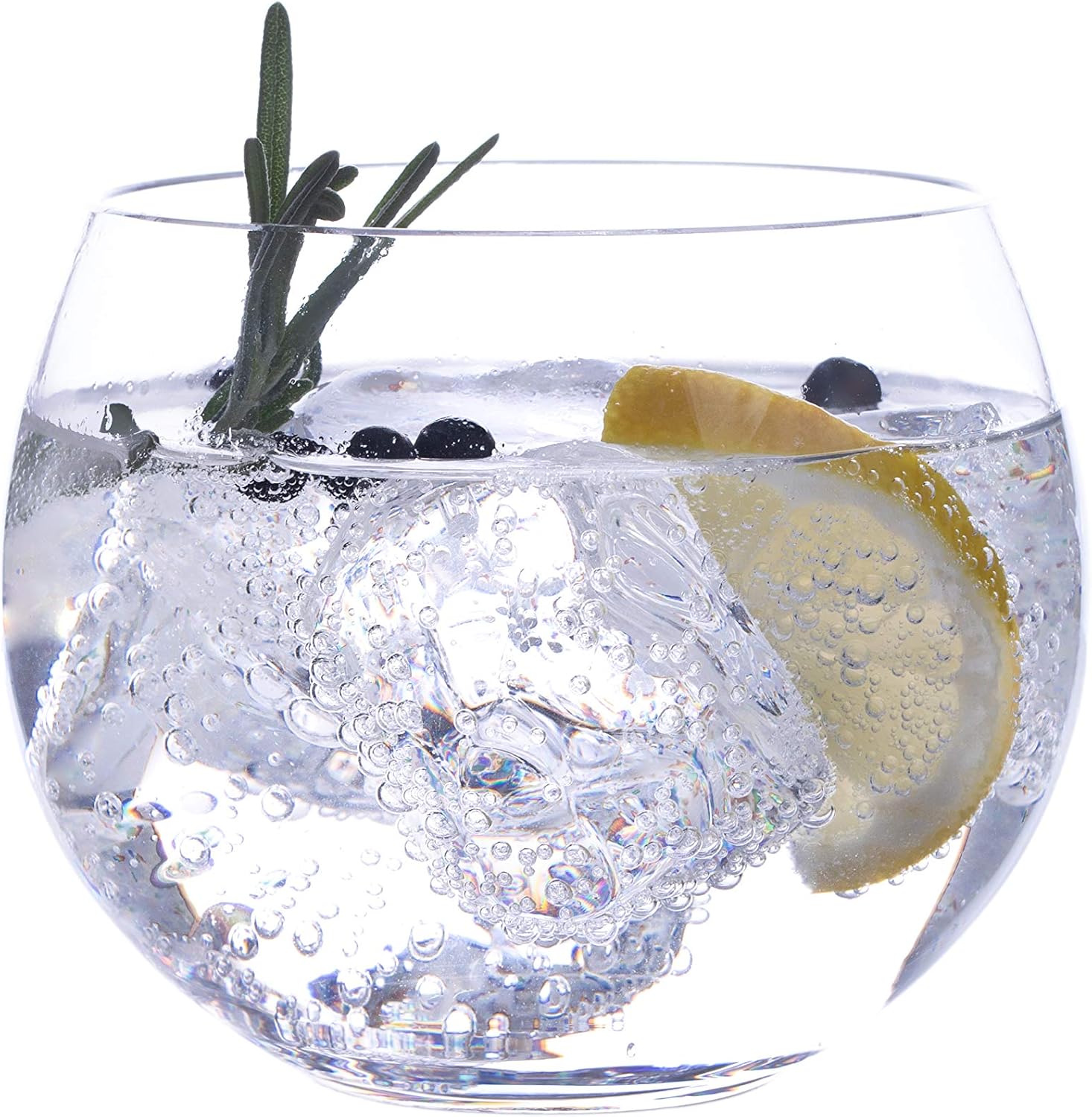 Stemless Gin Glasses by Lunar Oceans, Handmade Crystalline Glass, Set
