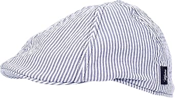 Wigens Mens Seersucker Pub Cap with Pattern