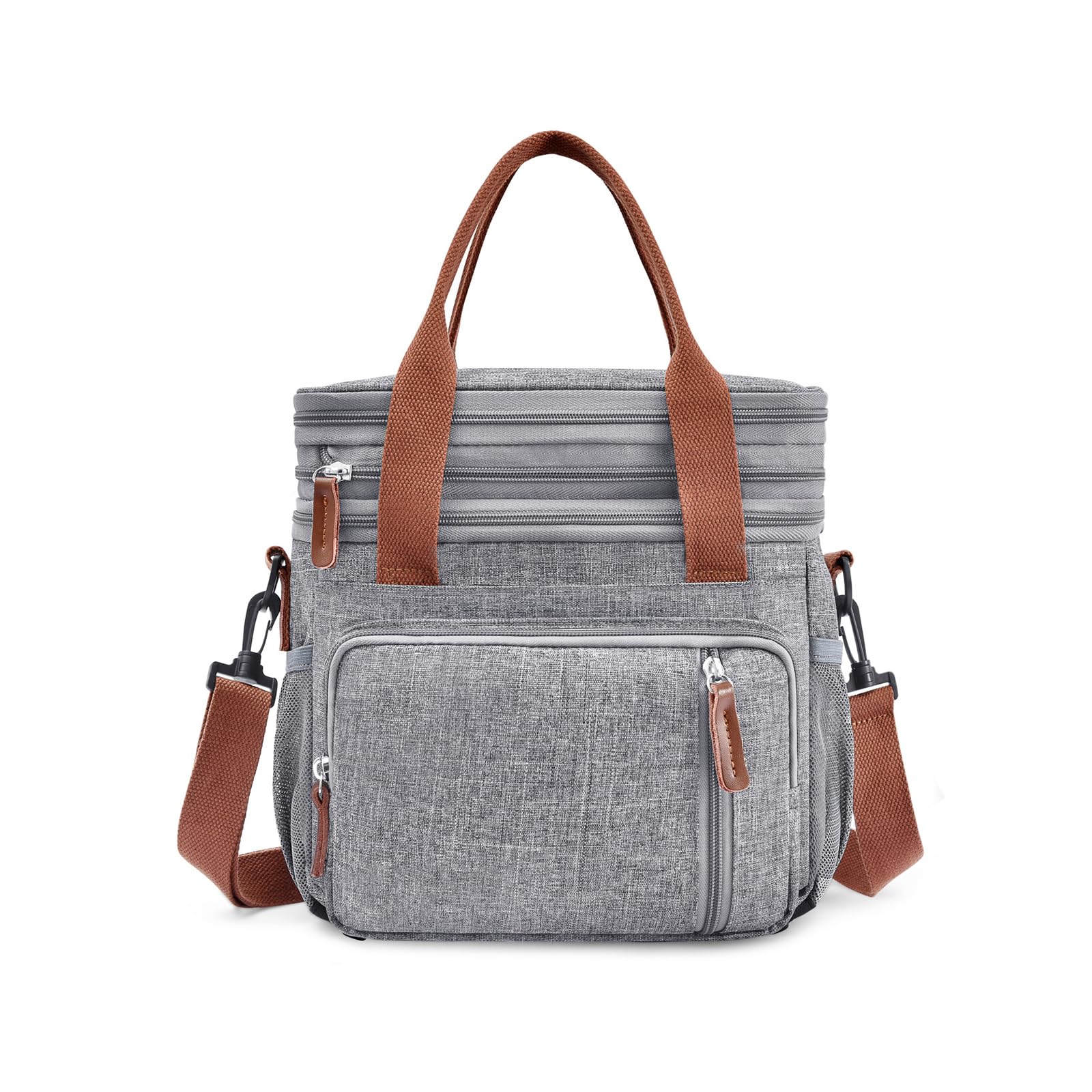 Robusta borsa termica impermeabile da picnic doppia fodera per campeggio viaggio in spiaggia cinghie regolabili spaziosi refrigeratori design pratico all'aperto refrigeratori
