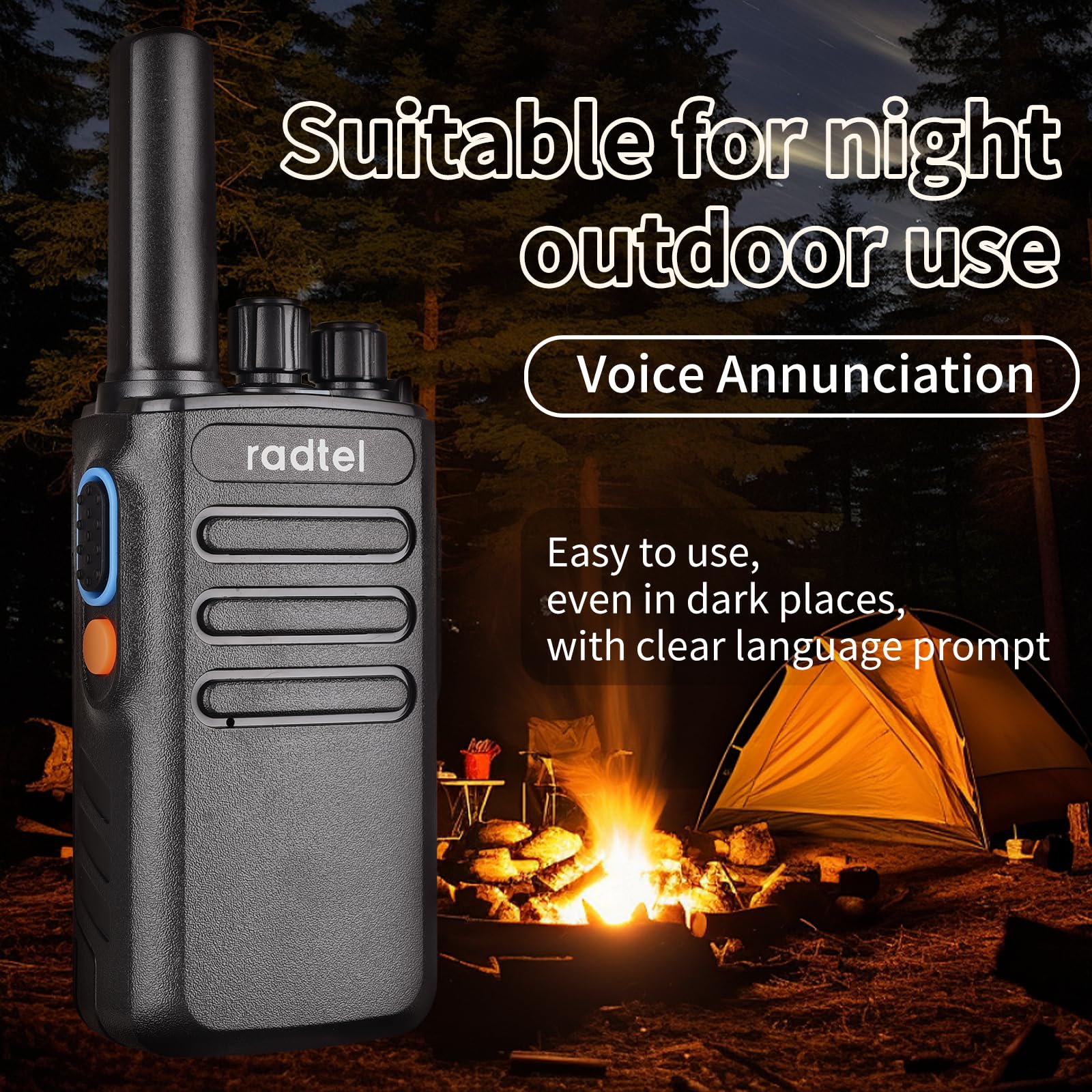 Radtel RT16 PMR446 Walkie Talkie Akumulatorowe 16-kanałowe radio bezlicencyjne CTCSS DCS Walky Walky Radio z ładowaniem USB-C dla supermarketów restauracji budowlanych (opakowanie 2 szt.)