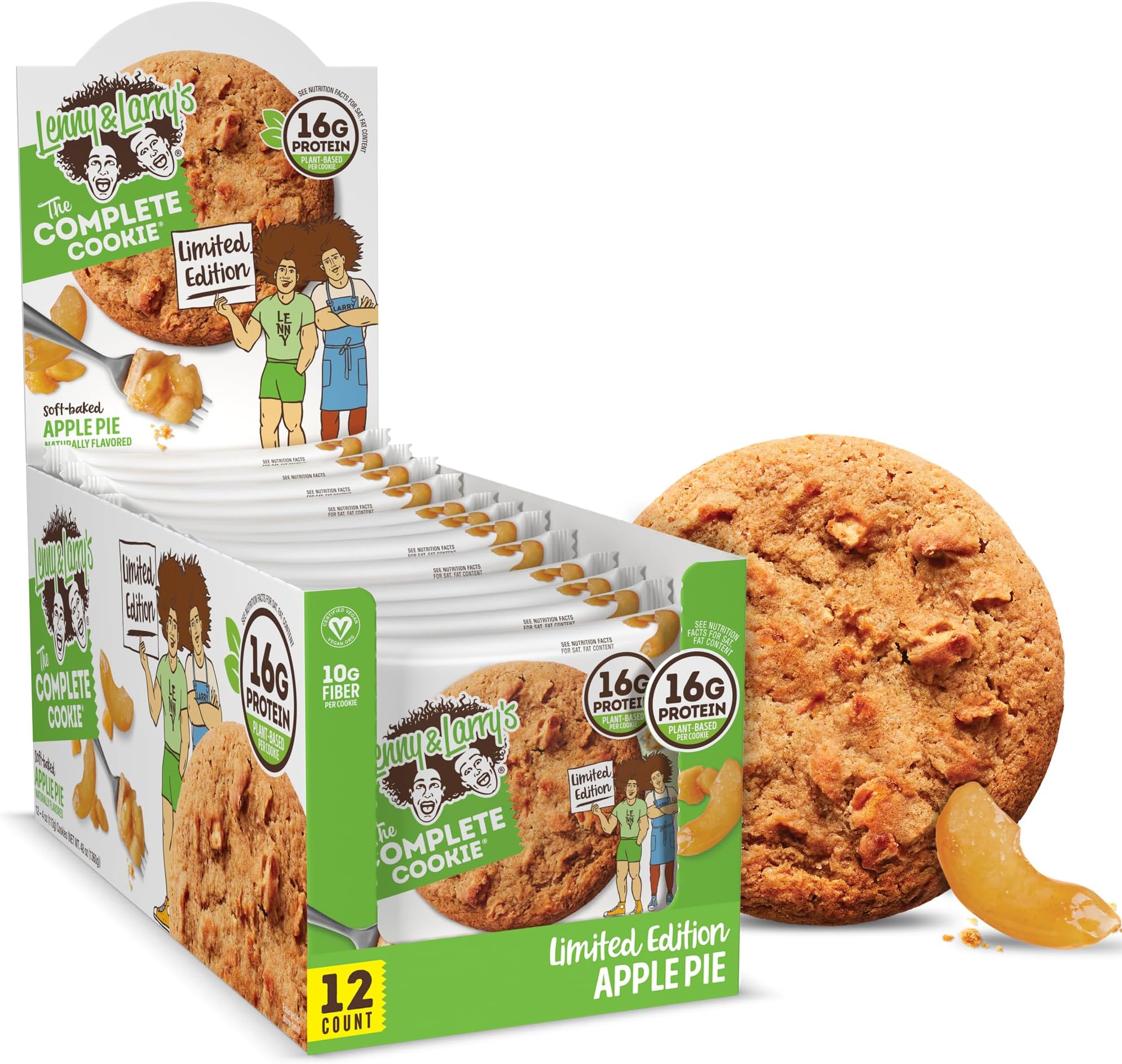 Lenny And Larry's Vegan Apple Pie The Complete Cookie,12-4 OZ (113 g)