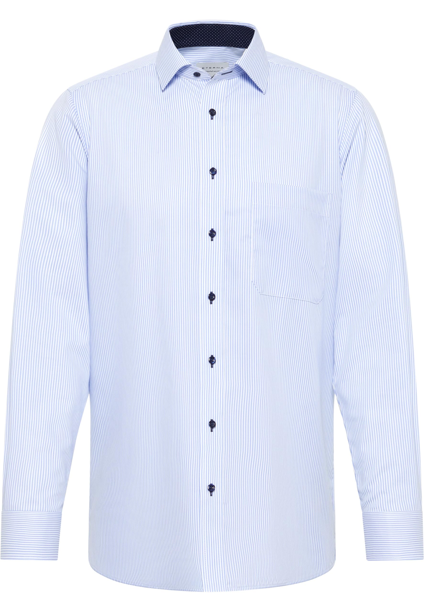 ETERNA Męska koszula z cienkopisem Twill, Comfort Fit