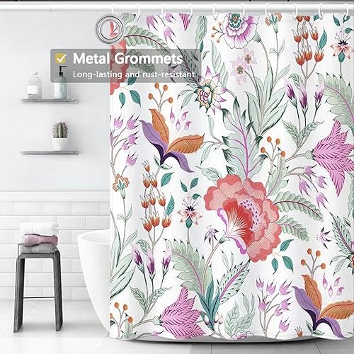 Miniatura 160 de Cortina de ducha de tela blanca con contrapeso inferior, calidad de hotel impermeable, 72 x 72 pulgadas, lavable a máquina B-blanco,Beige