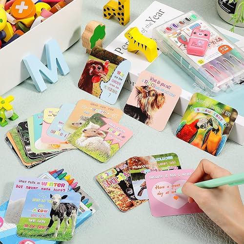 Miniatura 4 de 80 tarjetas de broma de San Valentín para almuerzo para niños lindas notas inspiradoras de afirmaciones de San Valentín tarjetas de palabras para