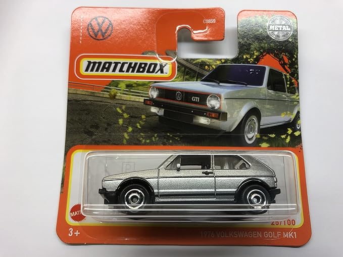 Matchbox Metal 2022 25/100 1976 Volkswagen Golf MK1 Silber (kurze Karte) HFR78