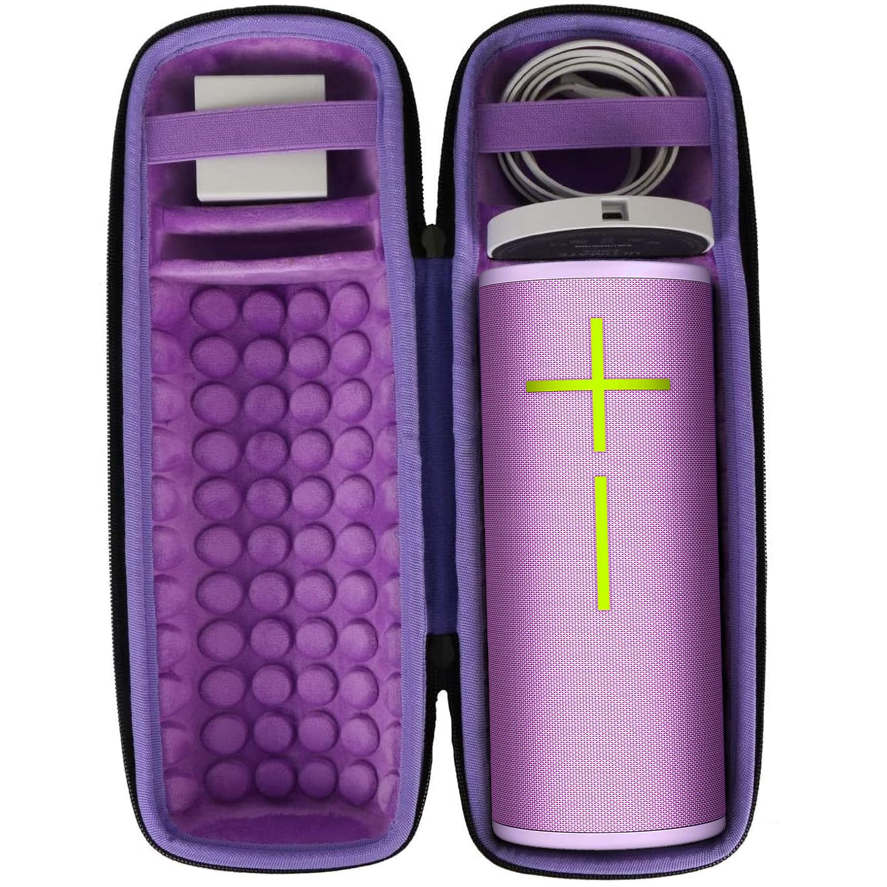 co2CREA Hard Travel Case Replacement for Ultimate Ears UE MEGABOOM 4 MEGABOOM 3 Portable Bluetooth Wireless Speaker (Ultraviolet Purple case for Speaker and Charging Dock)